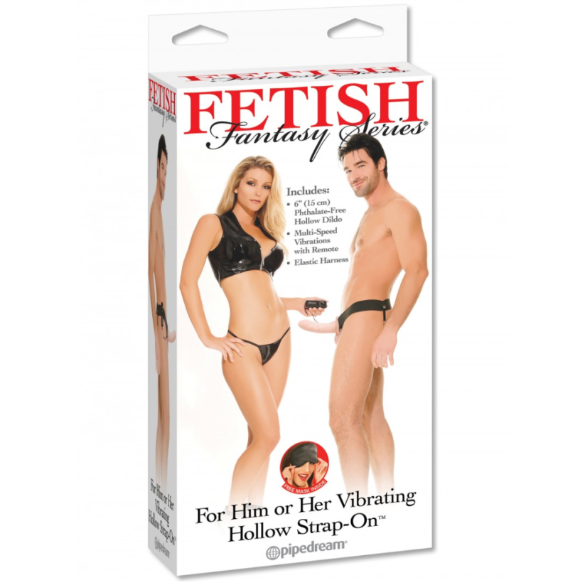 FF Vibrating Hollow Strap On Flesh