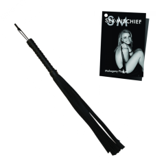 S&M Black Faux Leather Flogger - černý bič 61cm